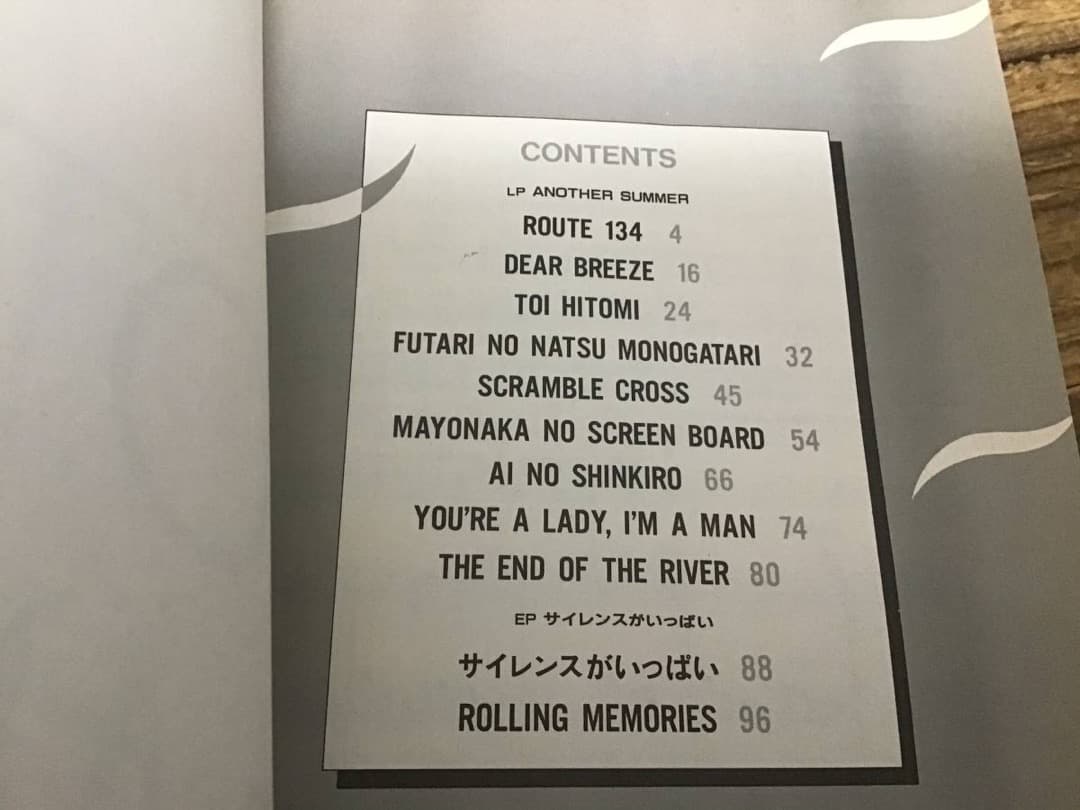 ★杉山清貴&オメガトライブ/ANOTHER SUMMER/バンドスコア