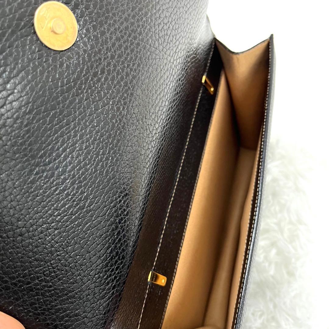 一度短時間使用のみ美品✨a.TESTONI フォーマル2wayバック　レザー　黒