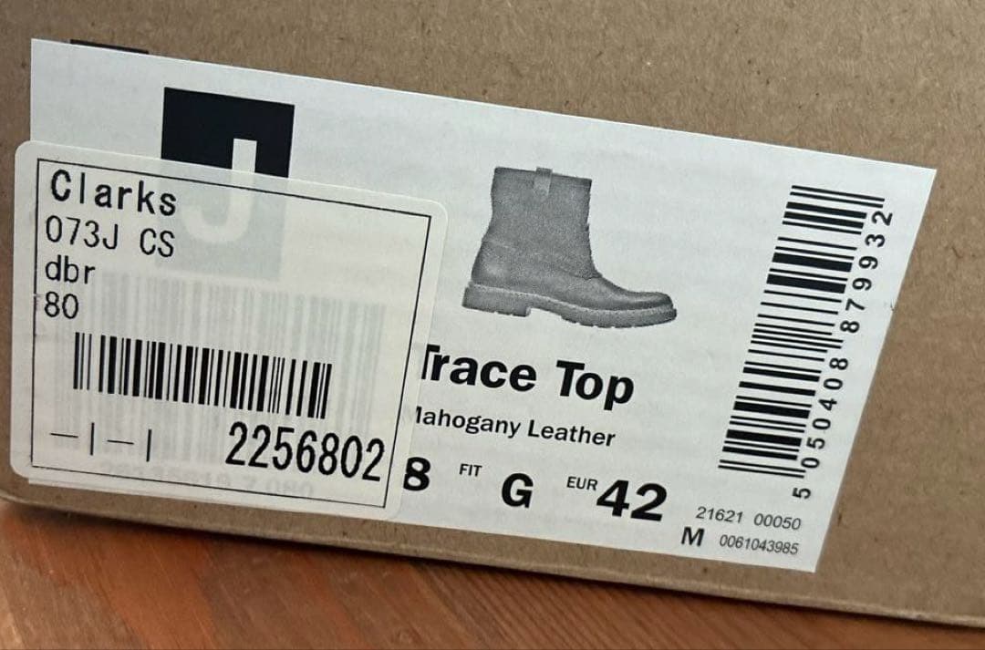 【極美品】クラークス Trace Top マホガニーレザー 本革 ブーツ26.5