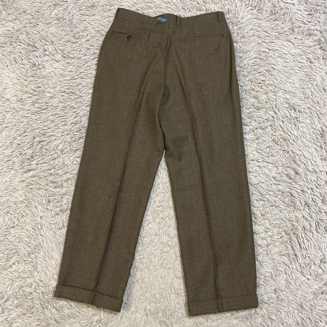 高級 トラサルディ ダブル セットアップ スーツ ウール100% ブラウン XL