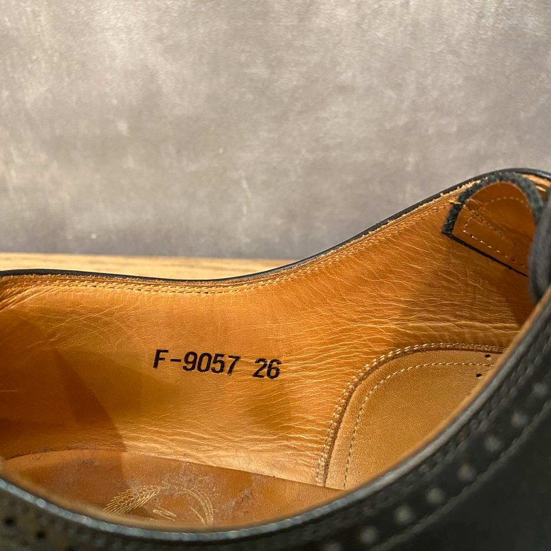 【美品】 スコッチグレイン F9057 セミブローグ ストレートチップ 26cm