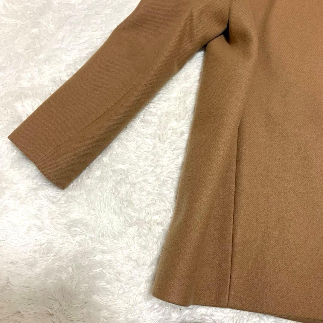 美品⭐️23区 ウールカシミヤ混 ブラウン ピーコート 大きいサイズ