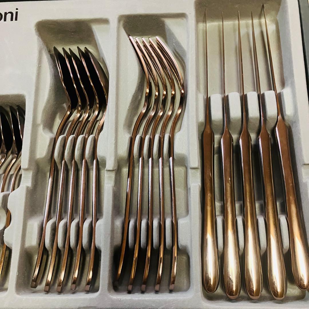 【Barazzoni】バラゾーニ カトラリー 24本　ブロンズライン　高級