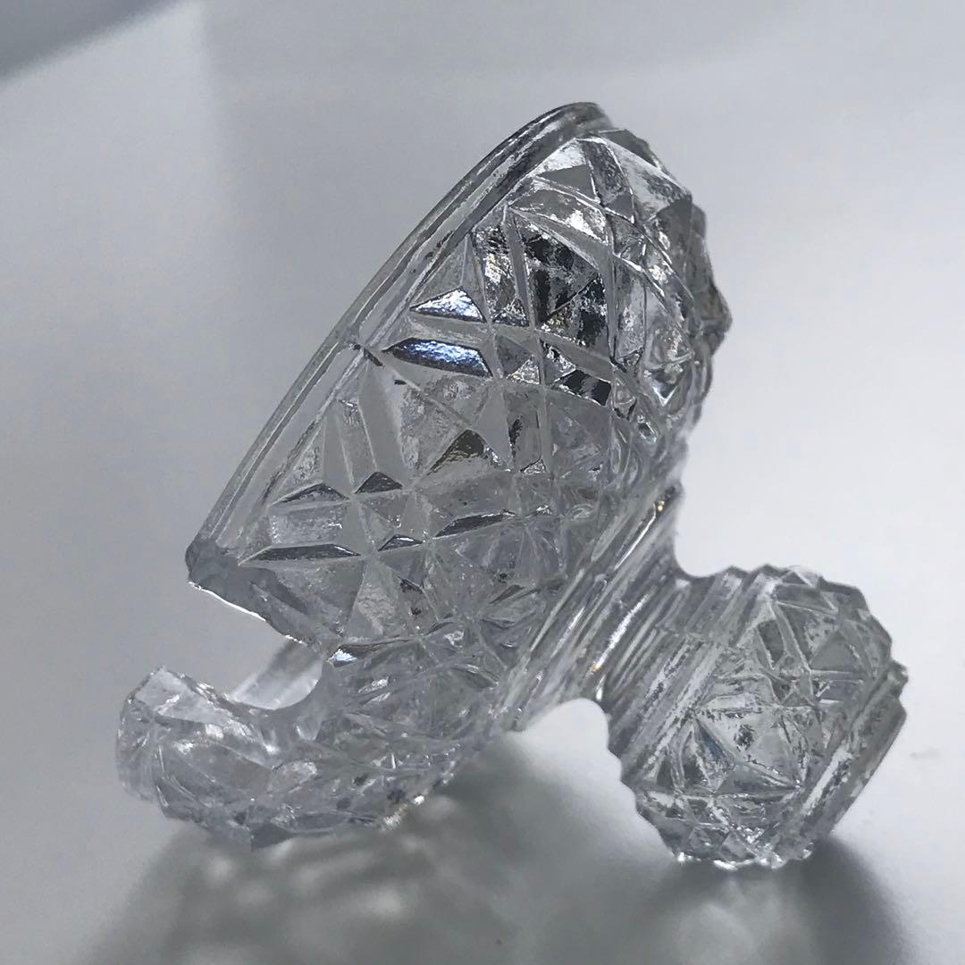 極稀少★美しいオールドサンルイSt.Louisクリスタルマスタード入れ100年前