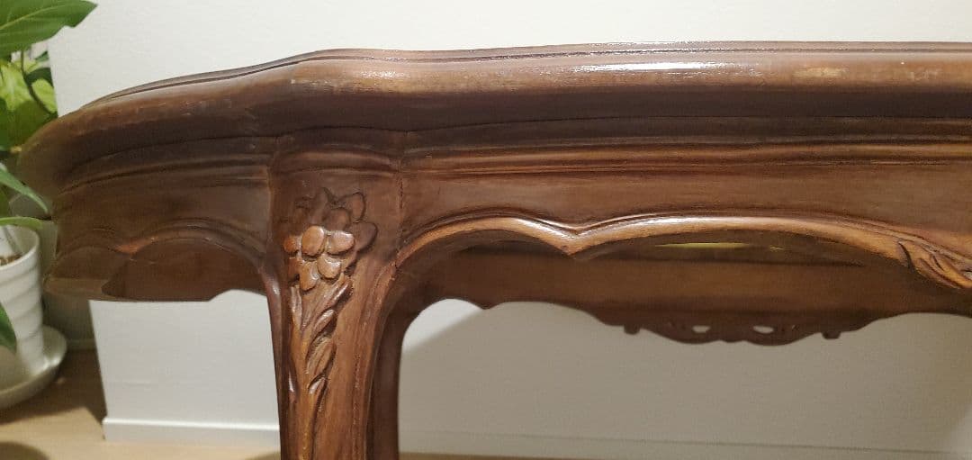 ​【イタリア製】天然石グリーンオニキス センターテーブル 猫脚 大理石