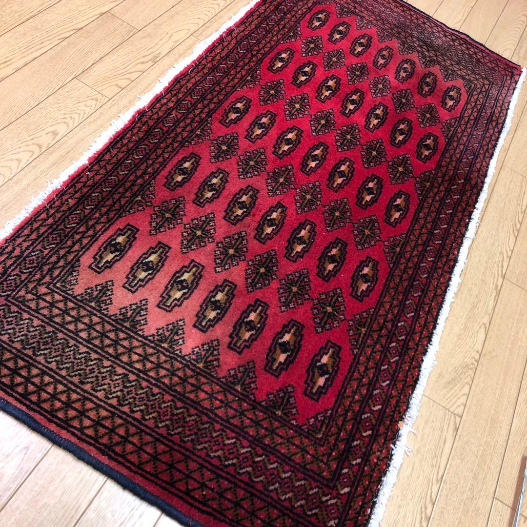 ペルシャ絨毯 ヴィンテージラグ 132×62cm 手織り オールドpersia