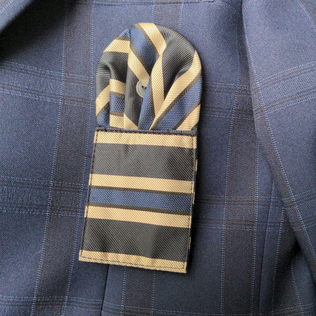 ネイビー チェック柄 スーツセット 150cm