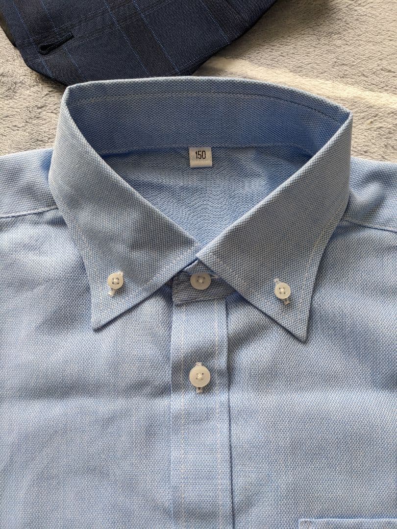 ネイビー チェック柄 スーツセット 150cm