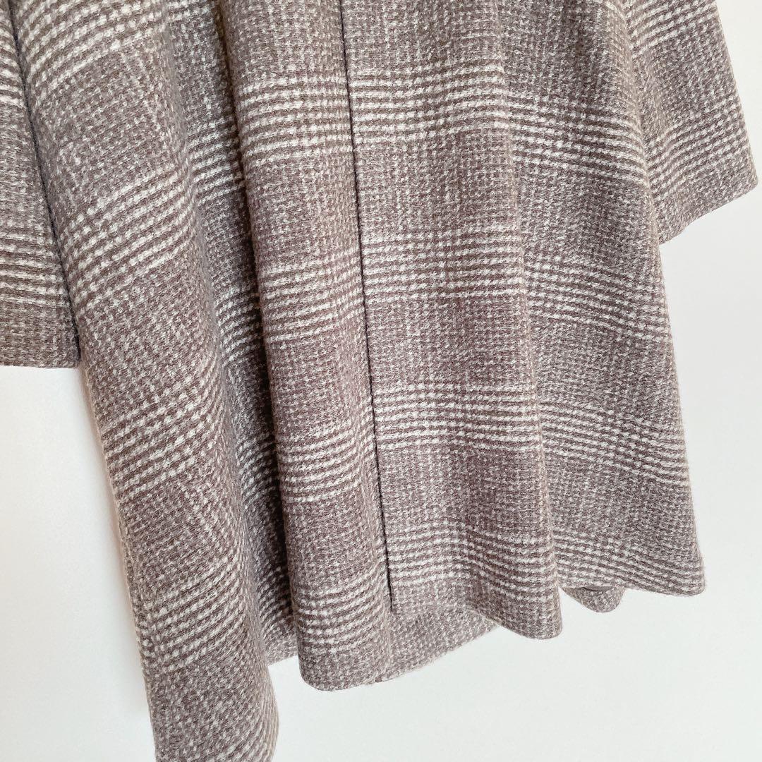 Spick&Span Wスライバーノーカラーポンチョコート 38