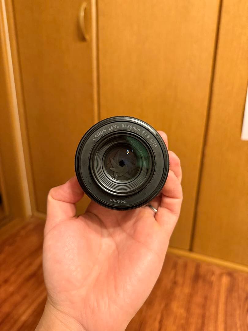 【美品】Canon RF50mm f1.8 stm（レンズフード、フィルター付）