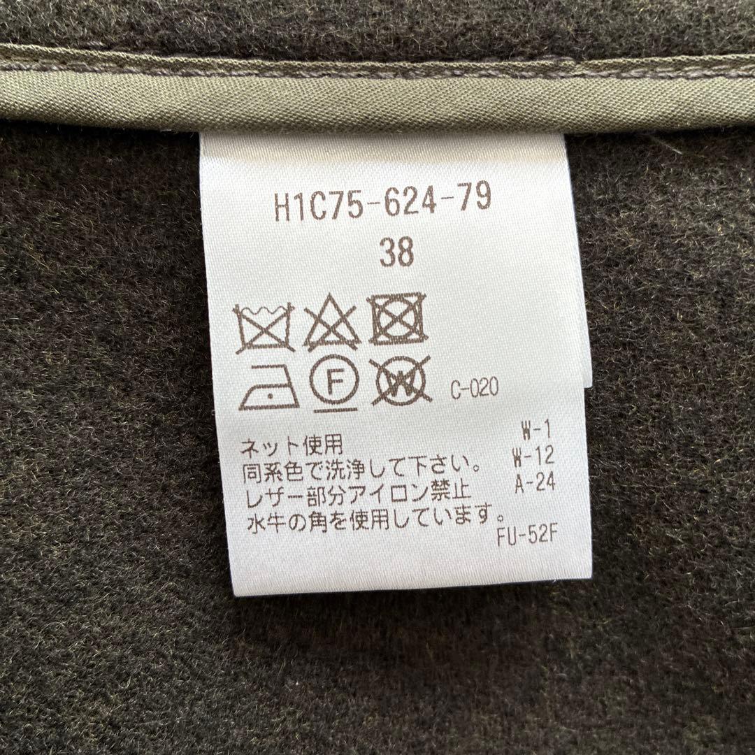 ダッフルコート フード付き　カーキ