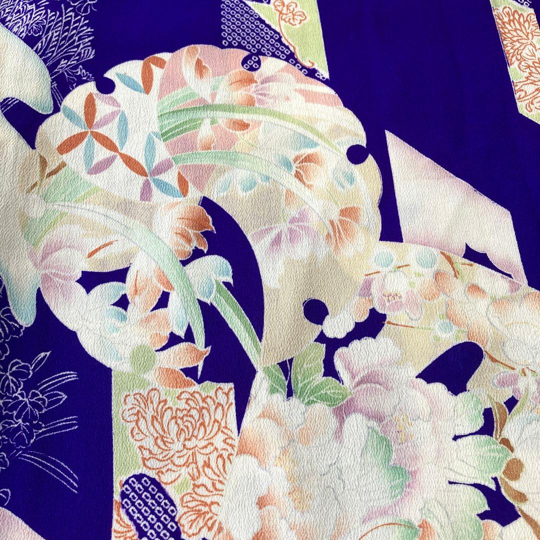 アンティーク　錦紗　女の子　子供着物　NO6