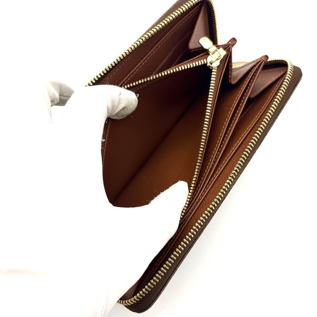 未使用保管品◆ルイヴィトン ジッピーウォレット モノグラム 長財布 ブラウン