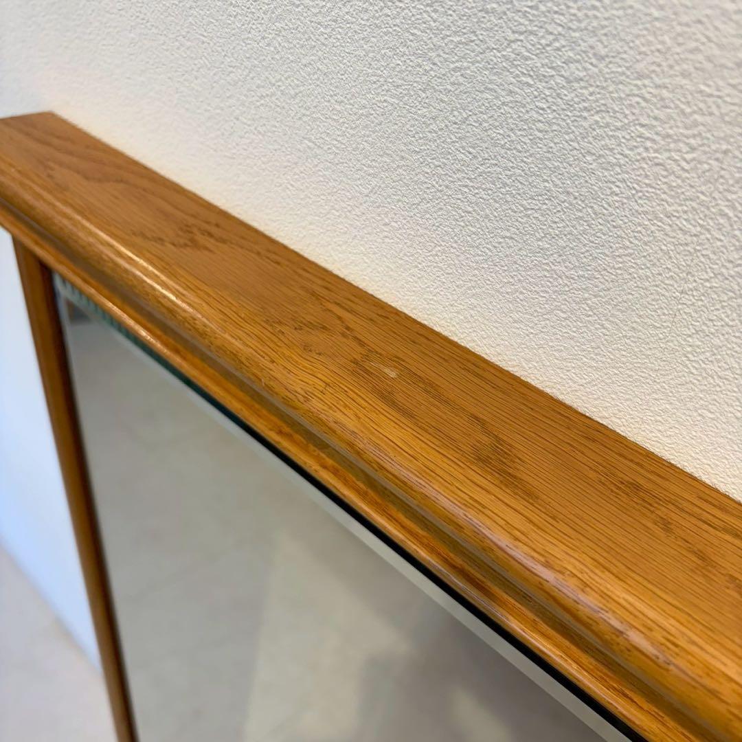 壁掛け鏡　ウォールミラー　姿見　木縁　木製フレーム