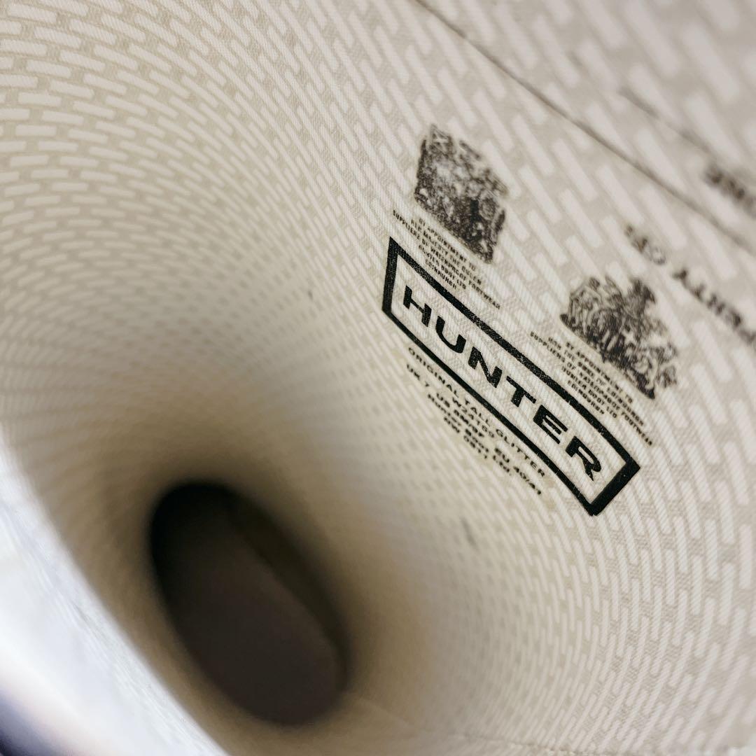 HUNTER ハンター　レインブーツ　長靴　ブーツ　ラバー　ラメ　ブラック