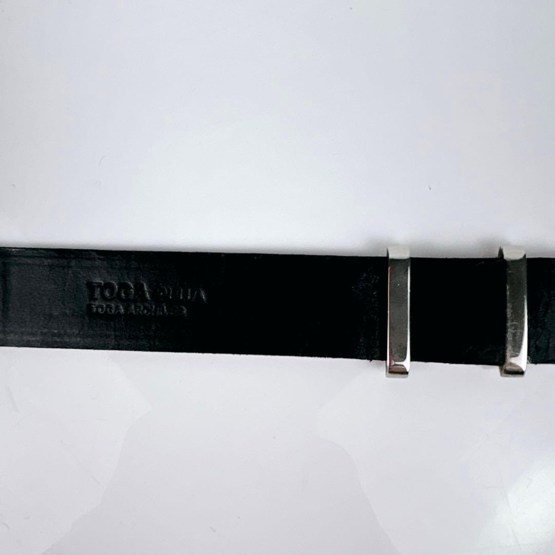 稀少　TOGA PULLA ダブルバックル　レザー　ベルト　バイカラー