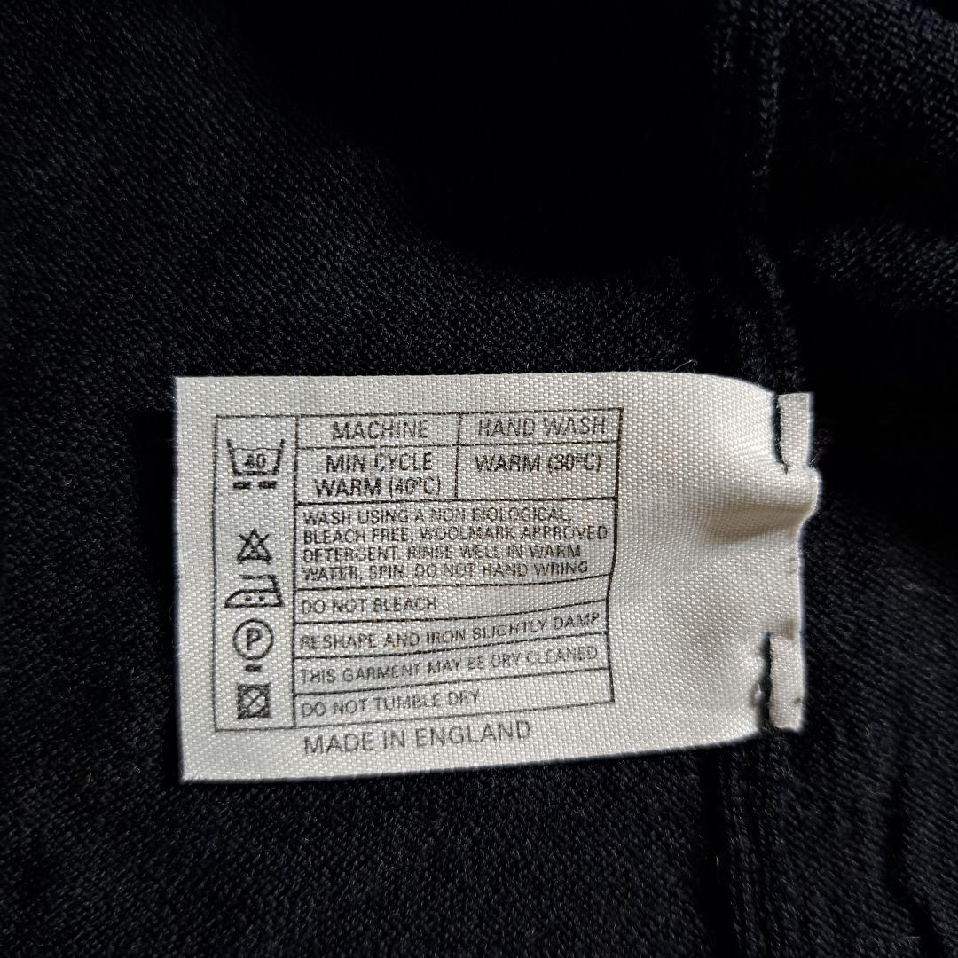 ジョンスメドレー タートルネック セーター ウール100% ブラック S