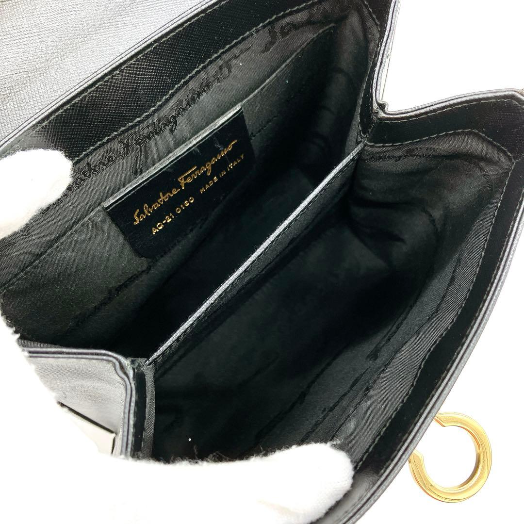 美品【Salvatore Ferragamo】2wayバッグ　トップハンドル　黒