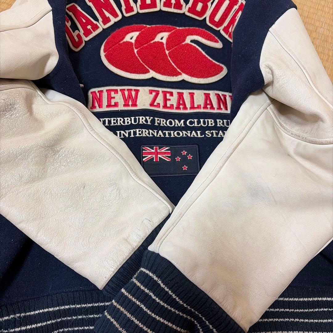 【CANTERBURY 】袖牛革スタジャン Lサイズ カンタベリー