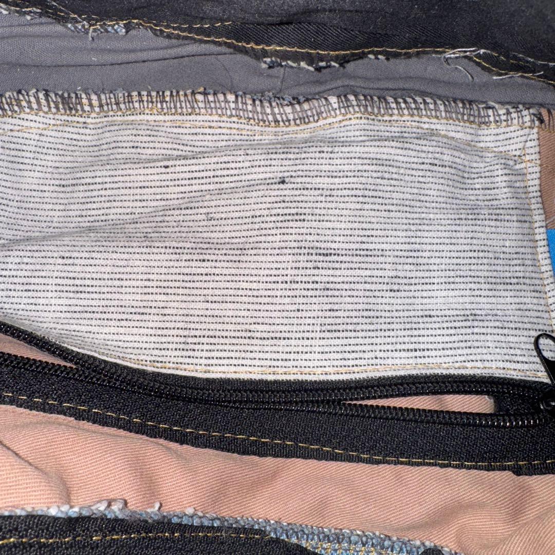 レア　adidas アディダス　リメイクバッグ　再構築　Y2K デニム