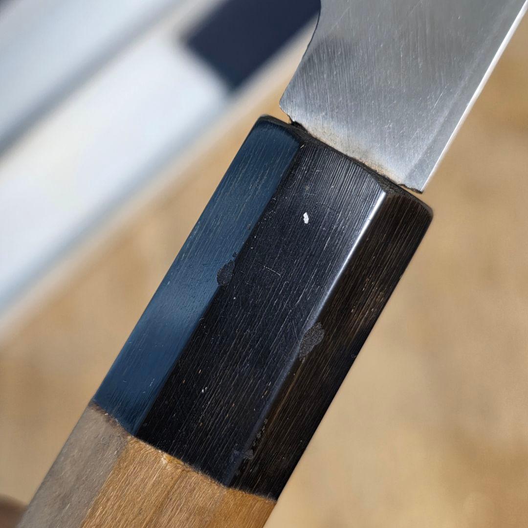 堺菊守 本焼 柳刃包丁 モリブデン 木製ハンドル