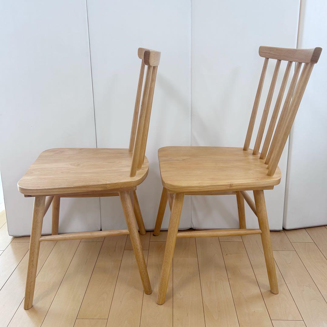 ダイニングチェア　天然木　ウィンザーチェア　ハイバック　貫構造　北欧