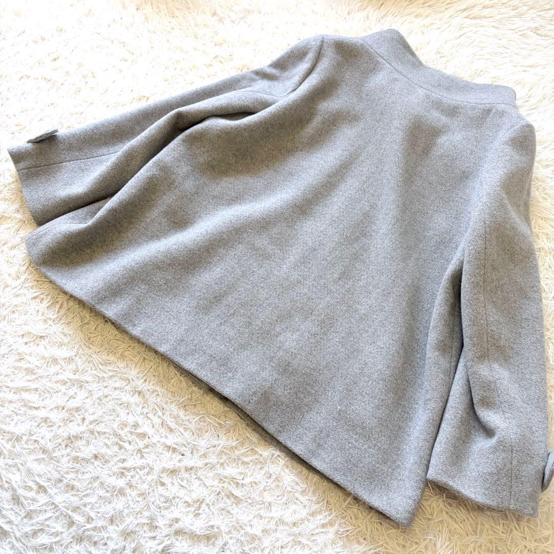 組曲　スタンドカラー ウール ミドルコート　大きいサイズ　4L 5L