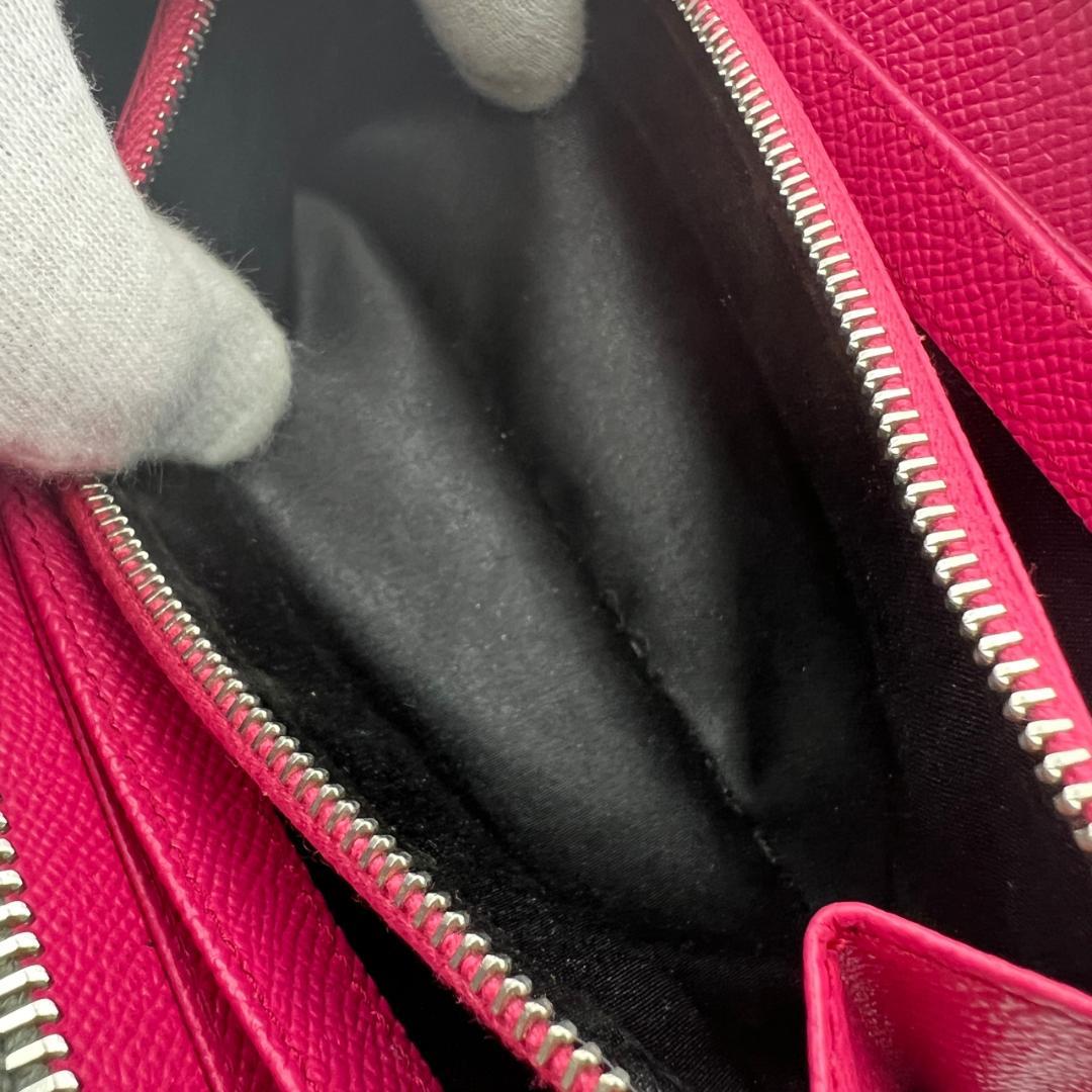 美品 トッズ☆L字ジッピーロングウォレット 長財布 ぺブルドレザー 本革 グレー