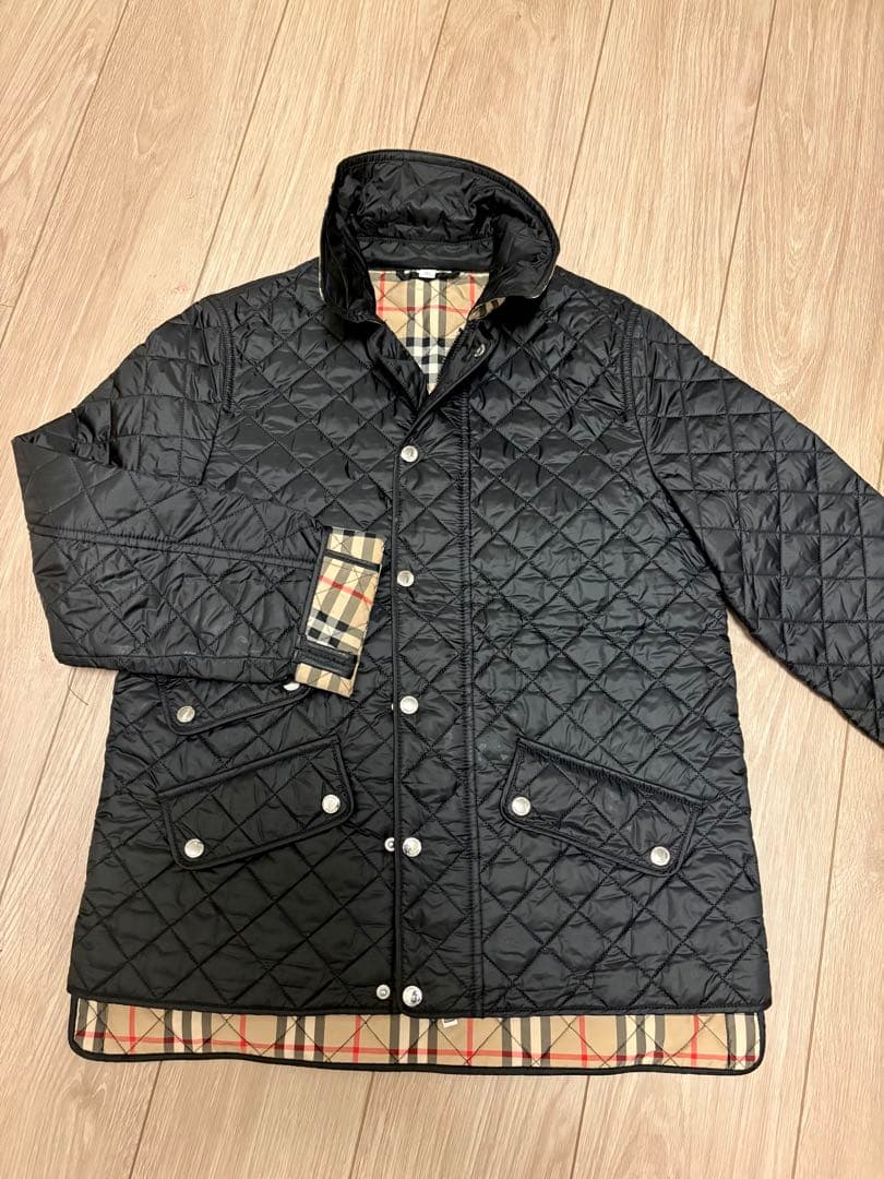 BURBERRY ブラック キルティングジャケット　162cm ほぼ新品