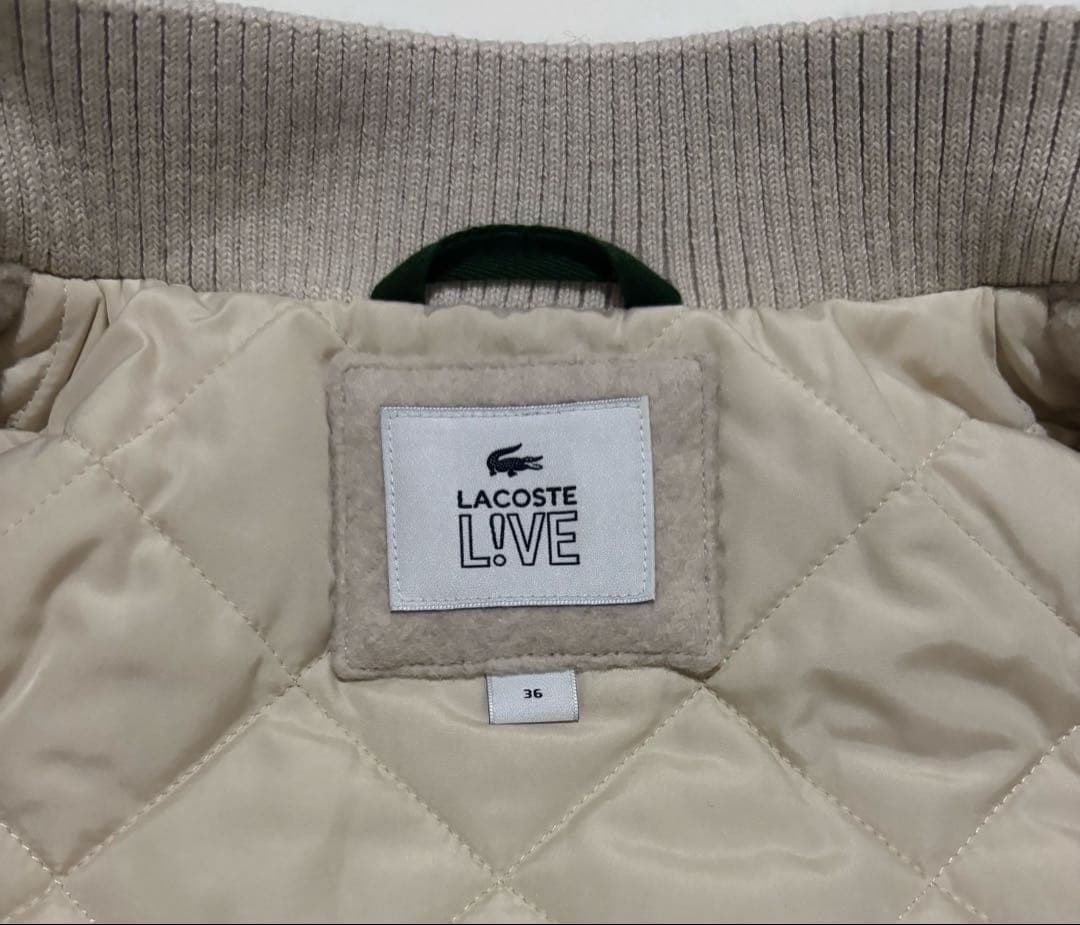 LACOSTE  L!VE　ウールメルトン スタジャン　ラコステライブ