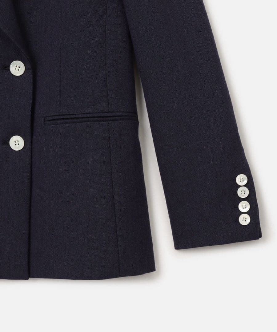 アルアバイル　マットクロスダブルブレストジャケット ネイビー　ルルウィルビー