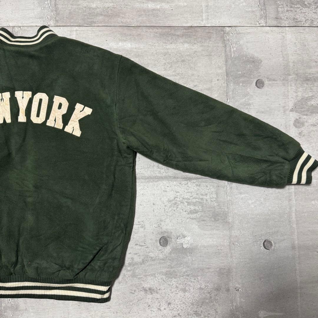 90s NewYork Yankees スタジャン フリース グリーン 希少 L
