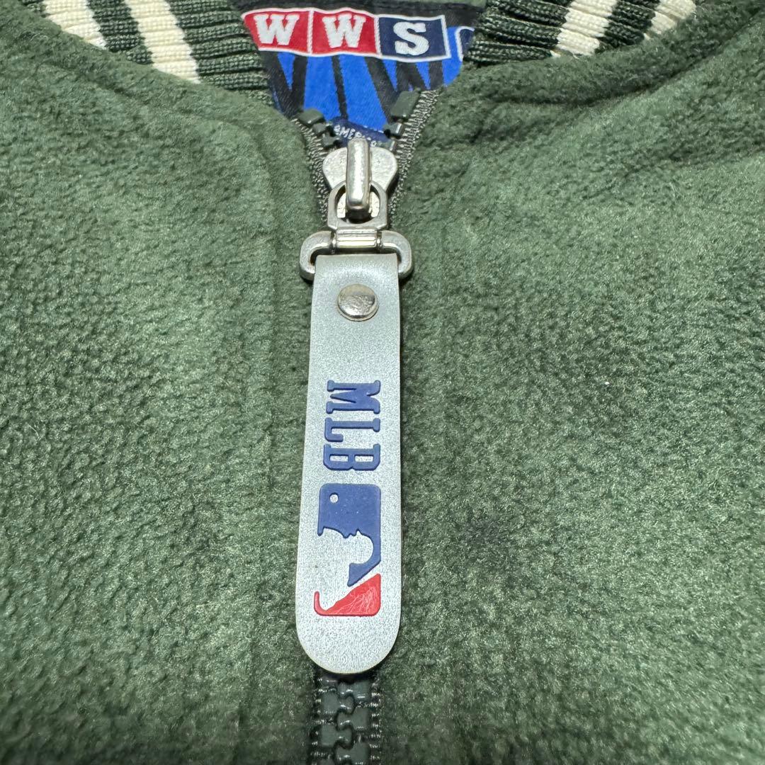 90s NewYork Yankees スタジャン フリース グリーン 希少 L