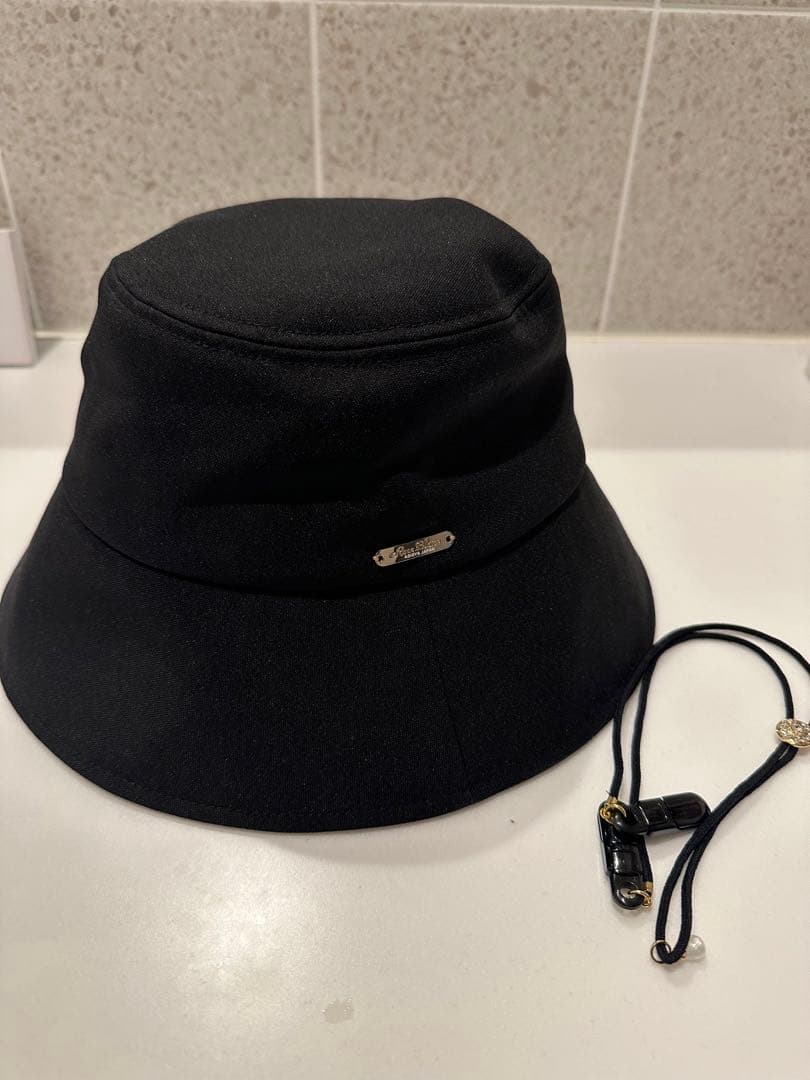 ロサブラン　バケットハット　シャンブレーブラック　Sサイズ　ハットクリップ付き