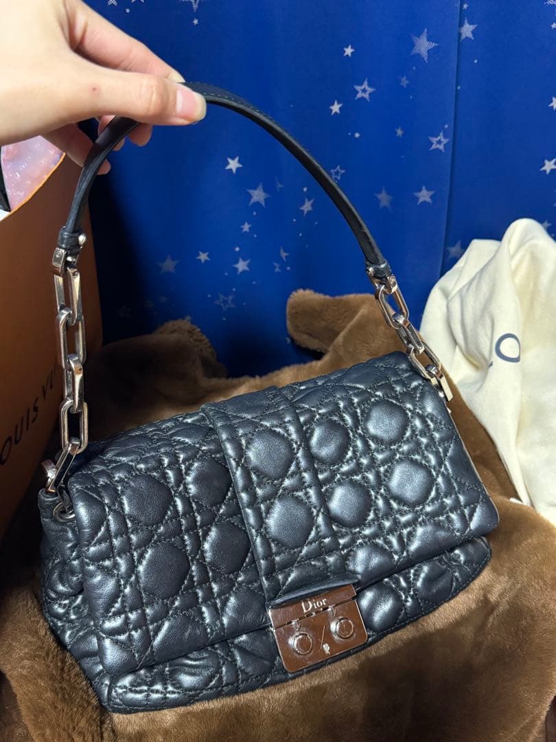 レディディオール　ワンショルダー　ニューロック　カナージュ　ラムレザー