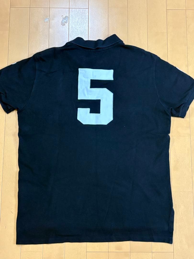 ポロラルフローレン 半袖 ポロシャツ ビッグポニー ニューヨーク ブラック L