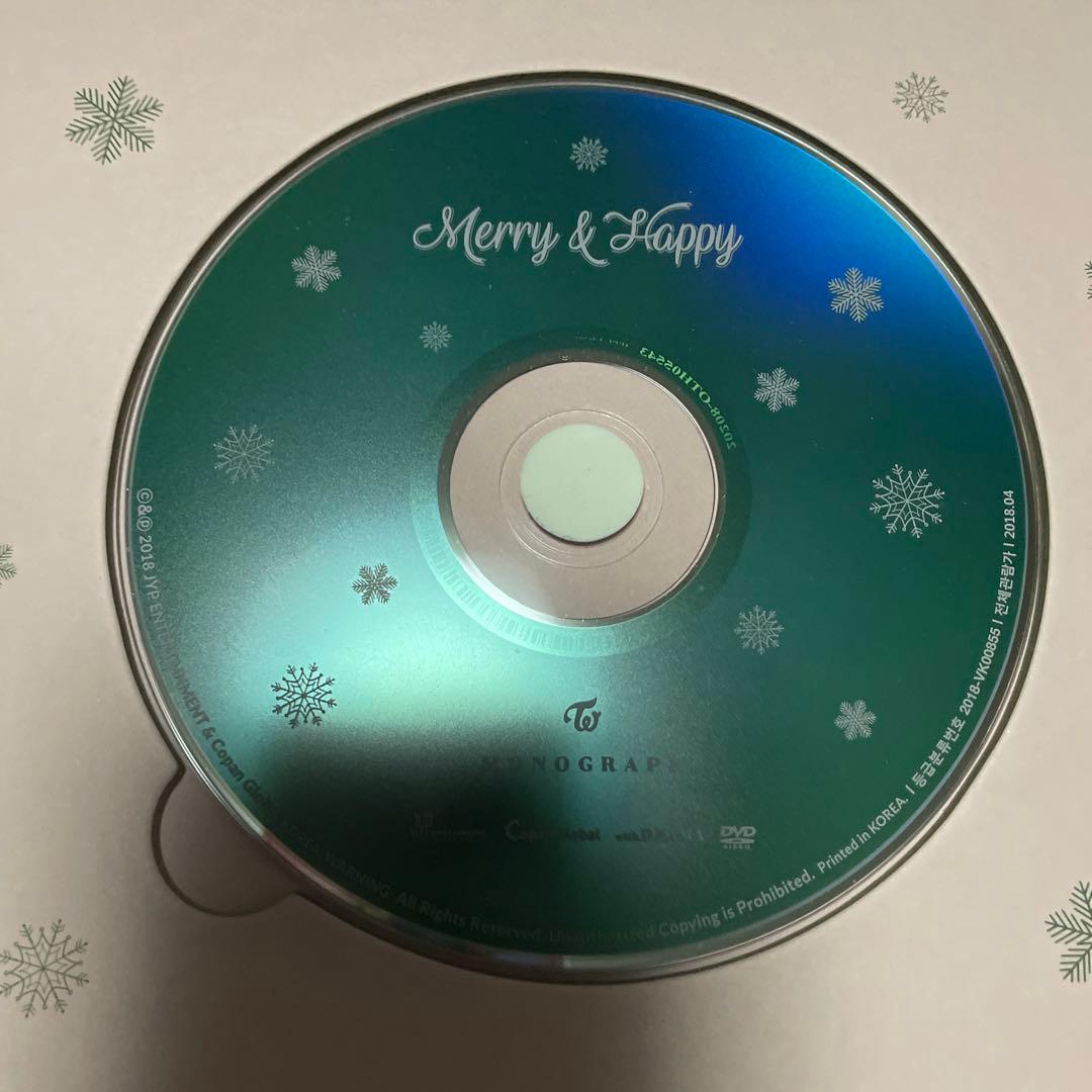 トゥワイスTWICE公式正規品モノグラフMerry&Happyトレカ、DVD付き