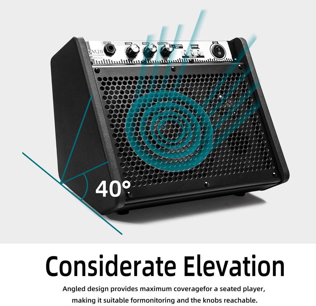 アンプ DM20 20W BT スピーカー パーソナルモニターアンプ 電気ドラム