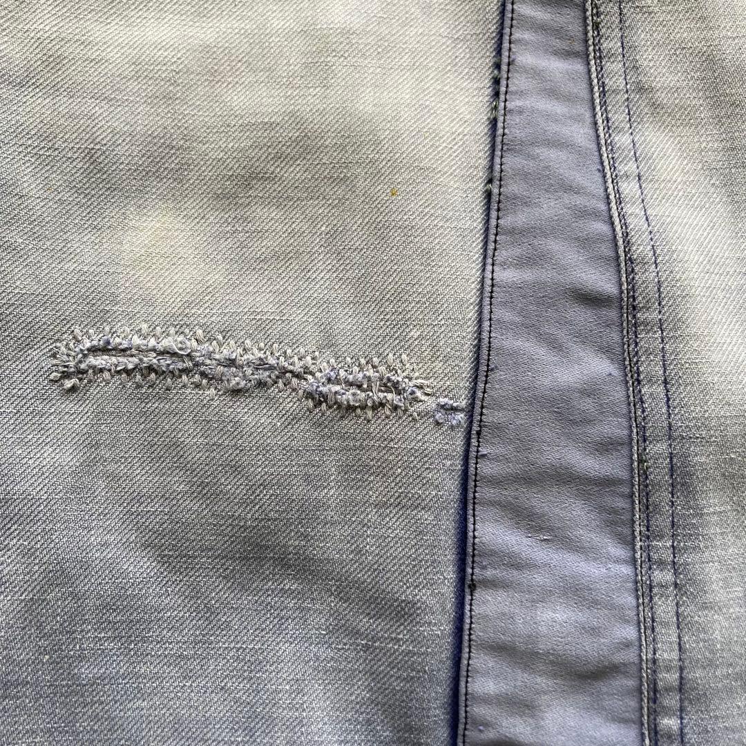 40〜50s フレンチ ヴィンテージ カバーオール モールスキンジャケット ボロ