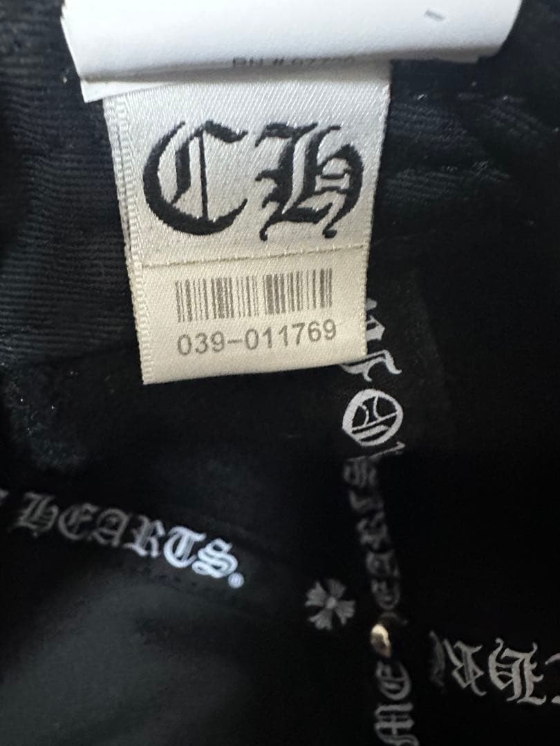 CHROME HEARTS／CHロゴ ウールベースボールキャップ ブラック