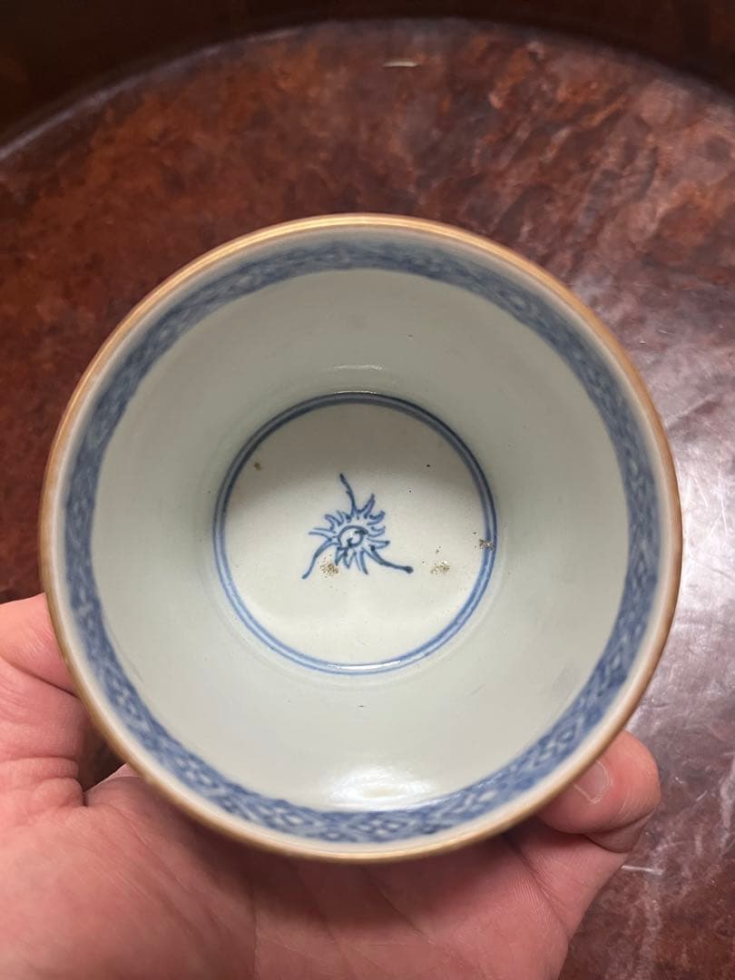 古伊万里　蕎麦猪口　あじさい　鶯　ウグイス　梅　雀　雲雀　紫陽花　民芸　民藝