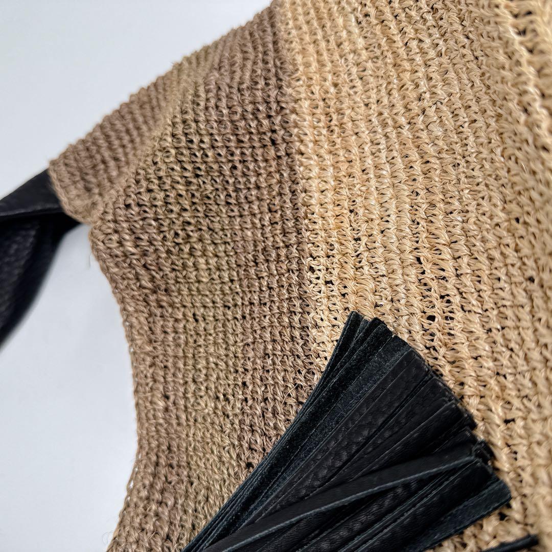 美品✨VIOLAd'ORO ヴィオラドーロ タッセルアバカショルダー