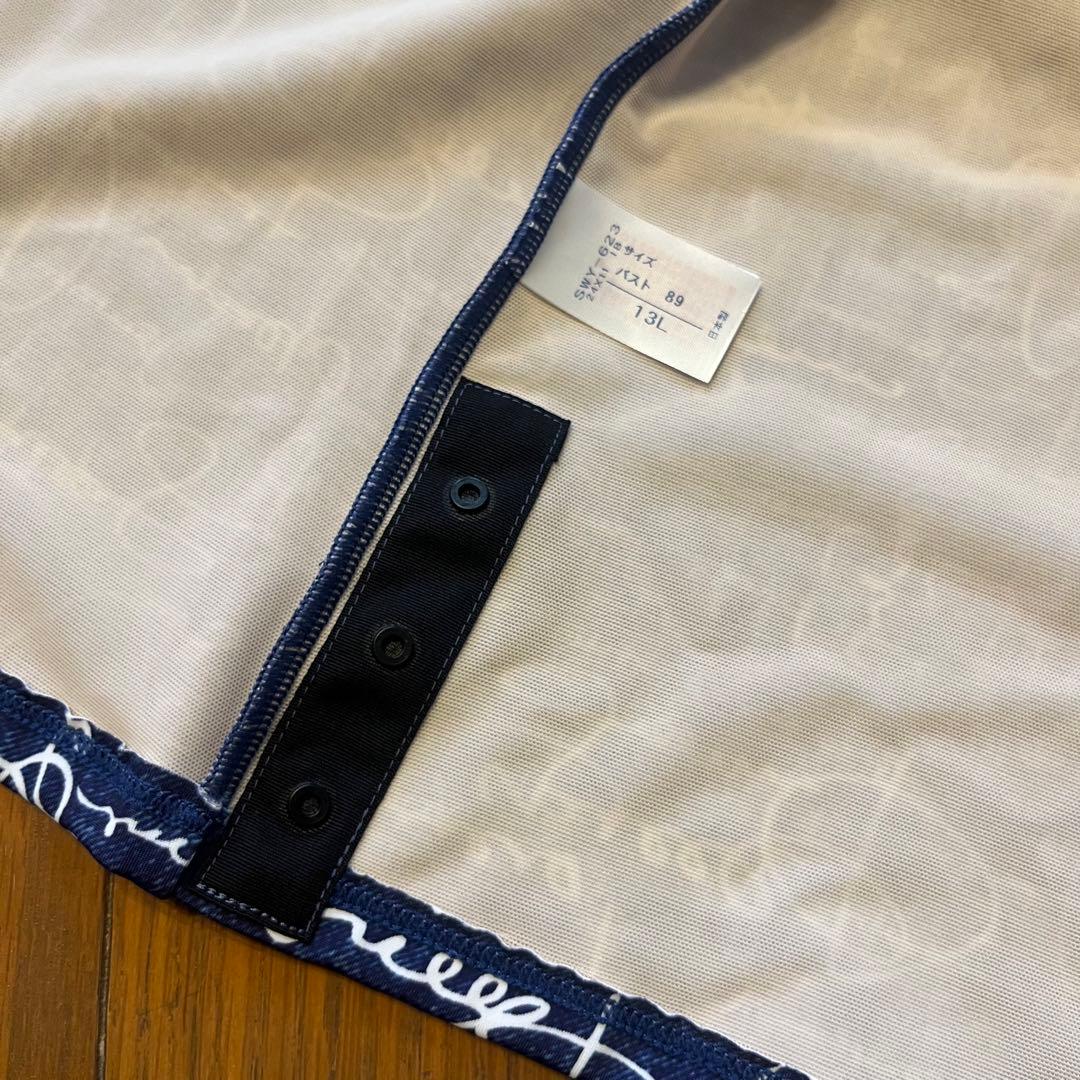 ワコールスイムウェアパワーネット内蔵 シェイプアップ水着トップス13号LL日本製