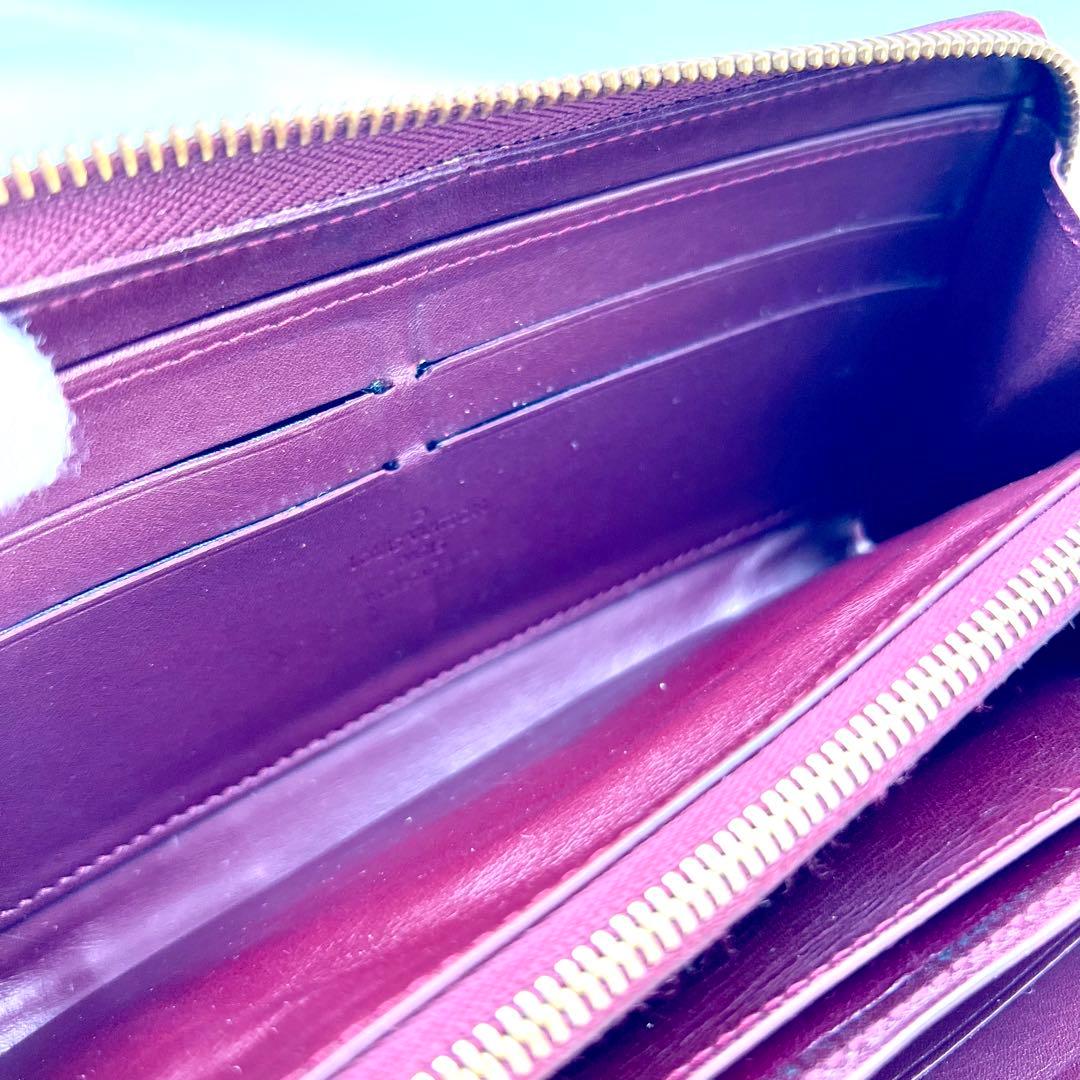 ルイヴィトン ヴェルニ ワイン ジッピーウォレット モノグラム M93575