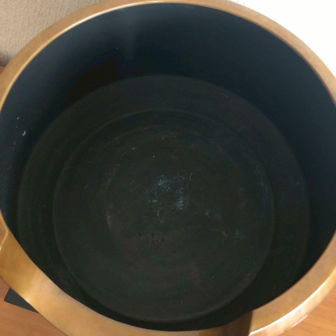 面取風炉 中磨唐金製 底土器 前土器 茶道具