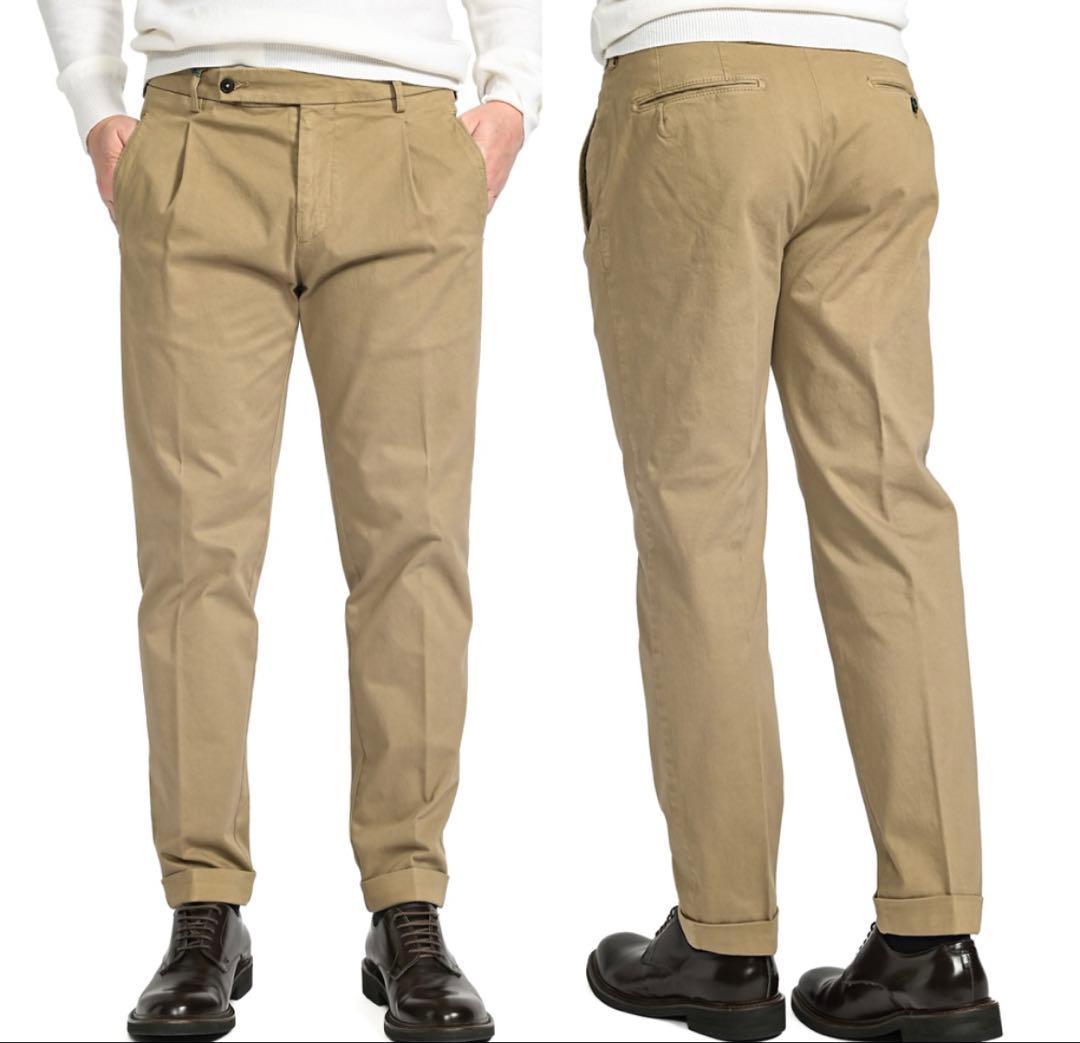 【新品】ベルウィッチ BERWICH スラックス ワンタック チノパンツ　48