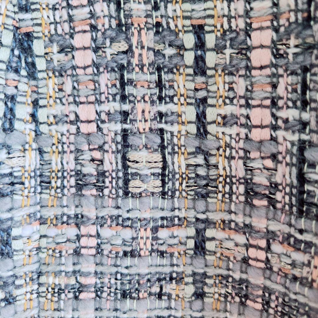 アナイ マリアケント ノーカラージャケット マルチカラー ツイード XS 34