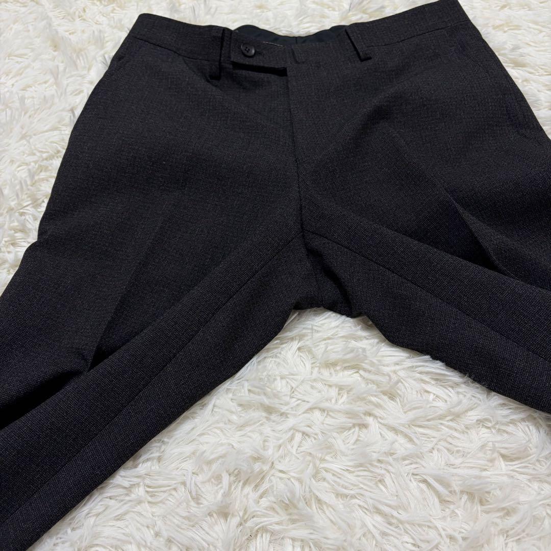 【極美品】パーフェクトスーツファクトリー 洗える3ピースセットアップ ブラウン