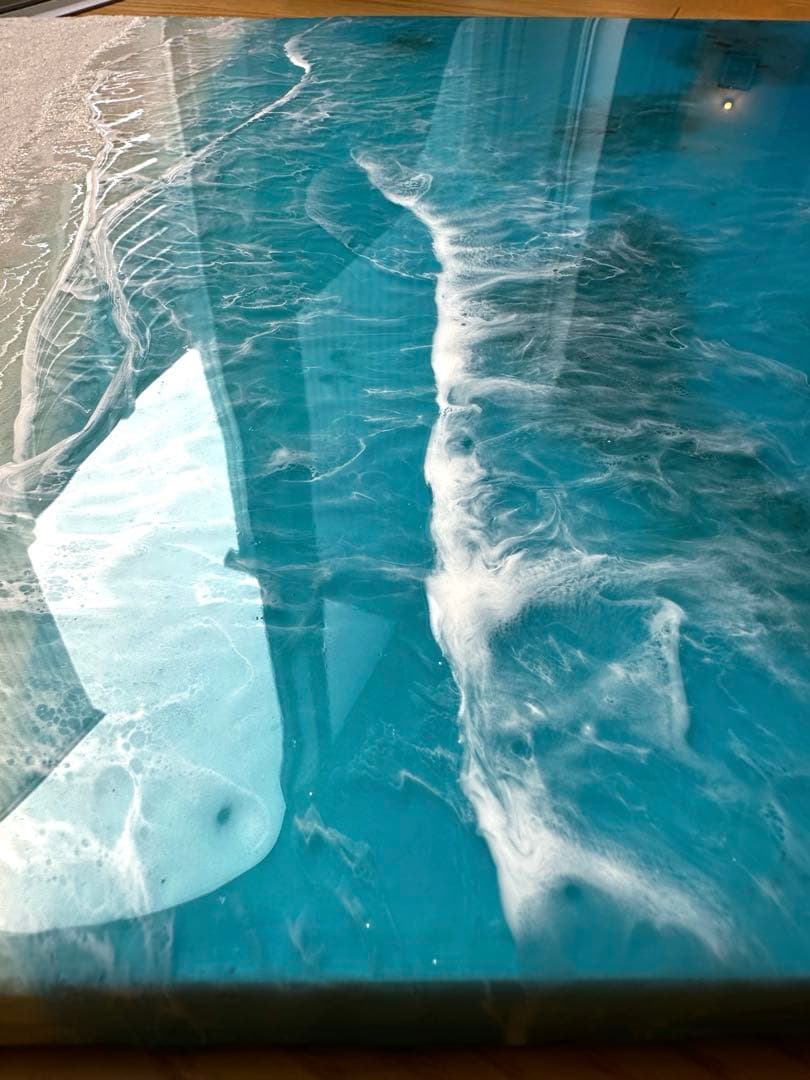 海アート　レジンアート　オーシャンアート　壁掛け　立体　大型　波アート