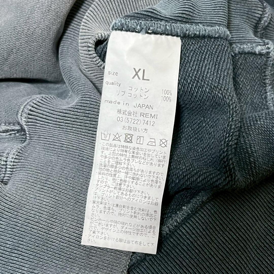 REMI RELIEF フェード 前V スウェット 日本製 N2044